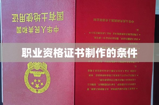 牙克石职业资格证书制作的条件